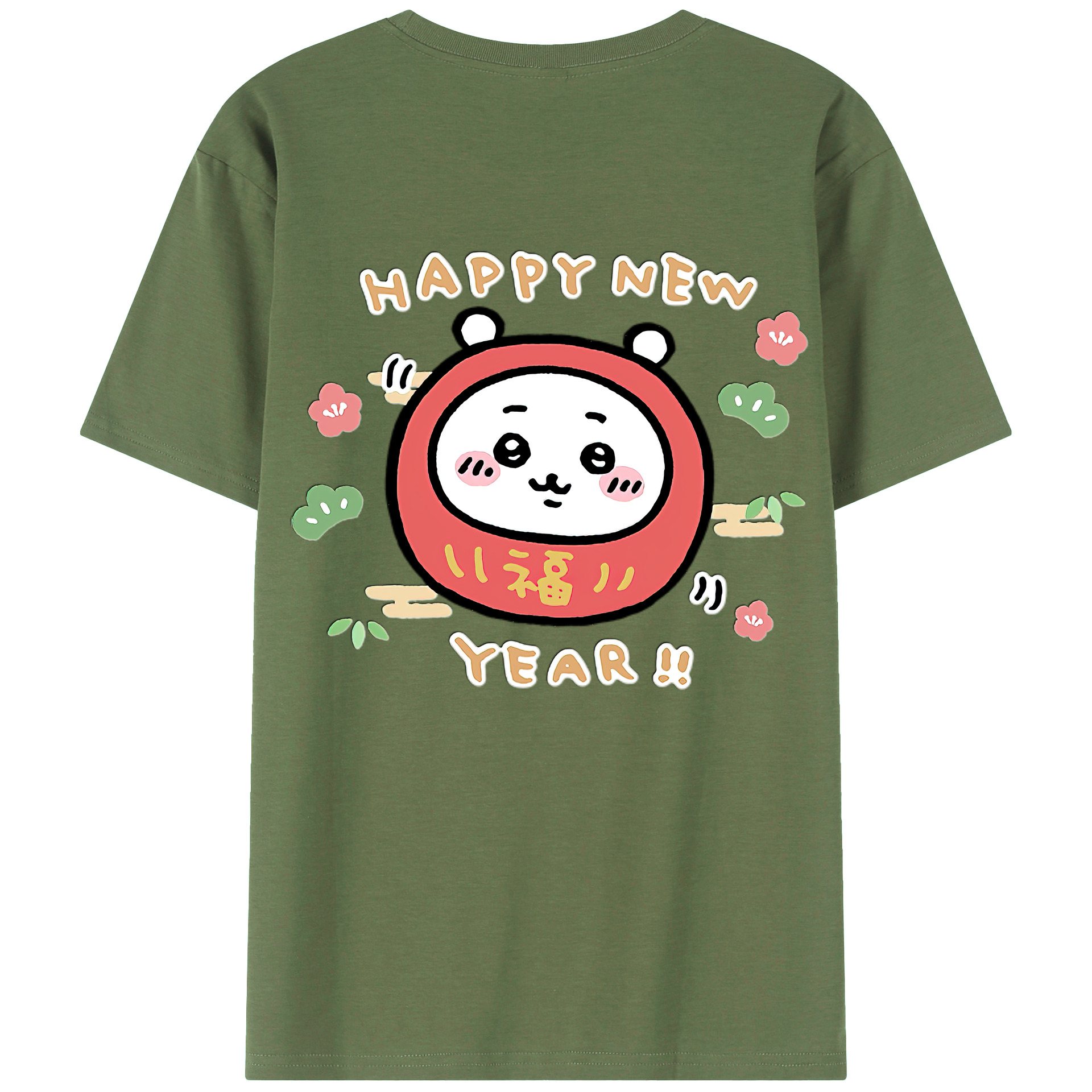 （画像用） ちいかわ ちいかわ Chii-kawa chiikawa 綿100％ メンズ半袖Tシャツ（バックプリント） 通気性